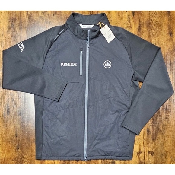 Peter Millar Other - Peter Millar Merge Tour Remium Windbreaker Jacket Black Full Zip Mens Medium NWT